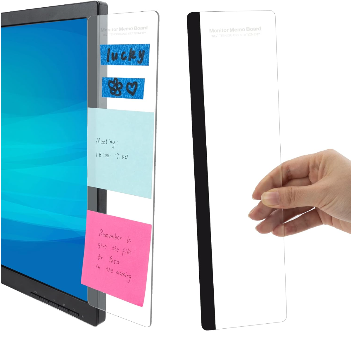 Office Desk Accessories 2 pk computer monitor Memo Board Sticky Note Holder Desktop Buy on Amazon